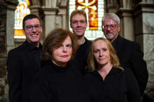 Zum A-cappella-Ensemble "Belcanto" zählen Marit Giersbach, Christa Löffler, Marc Stahl, Peter Coenen und Jan Simon Schäfer.