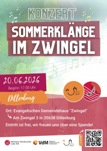 Plakat zum Konzertabend im Zwingel