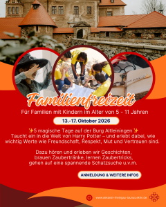 Einladungsflyer für die Familienfreizeit