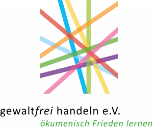 Logo gewaltfreihandeln Regebogenfarben