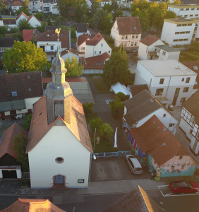 Blick auf die Gustav-Adolf-Kirche