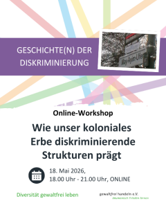 Plakat der Online-Veranstaltung
