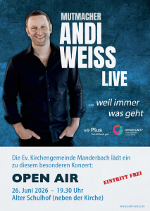 Plakat zum Konzert von Andi Weiss